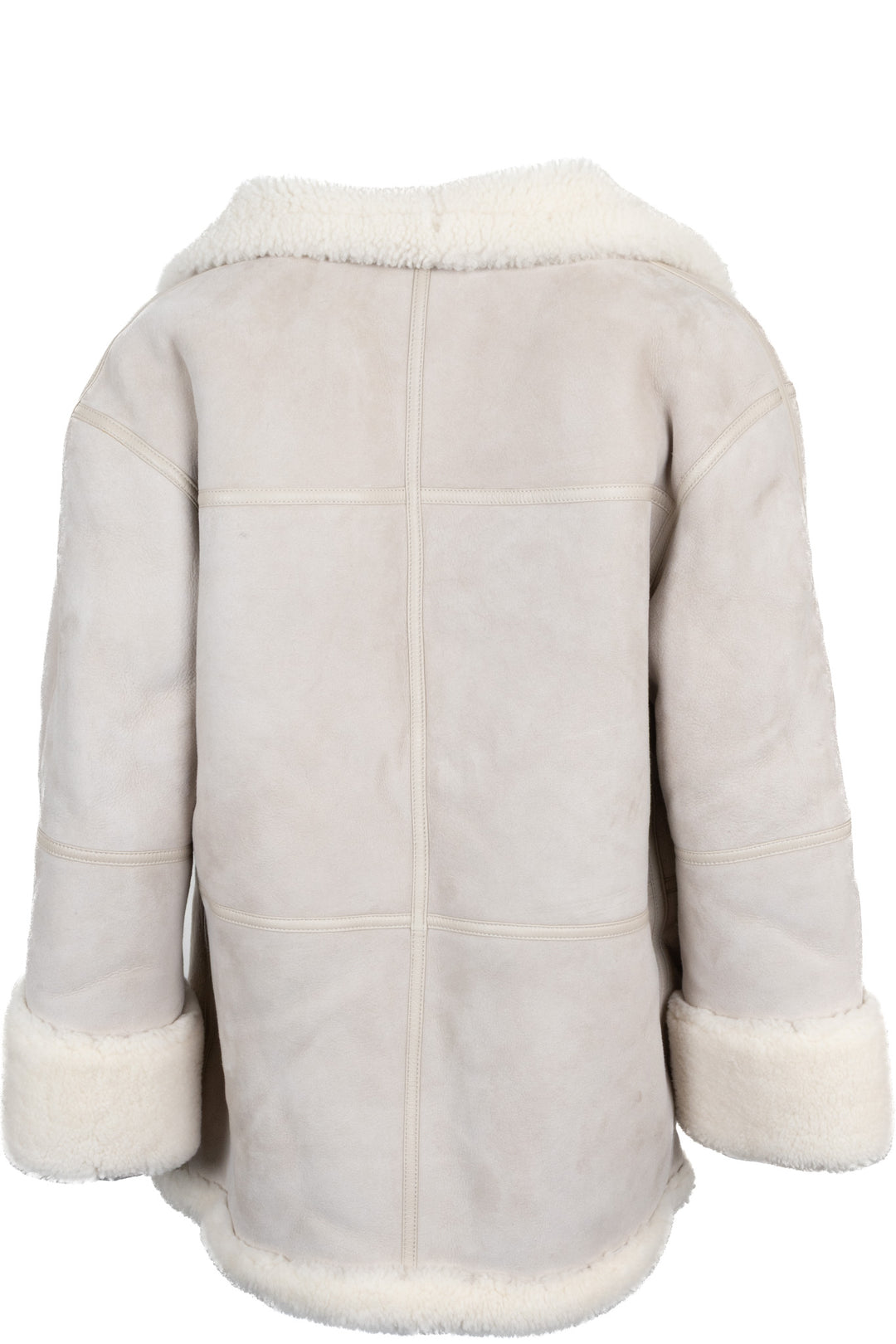 Manteau en peau lainée TOTÊME Gris clair
