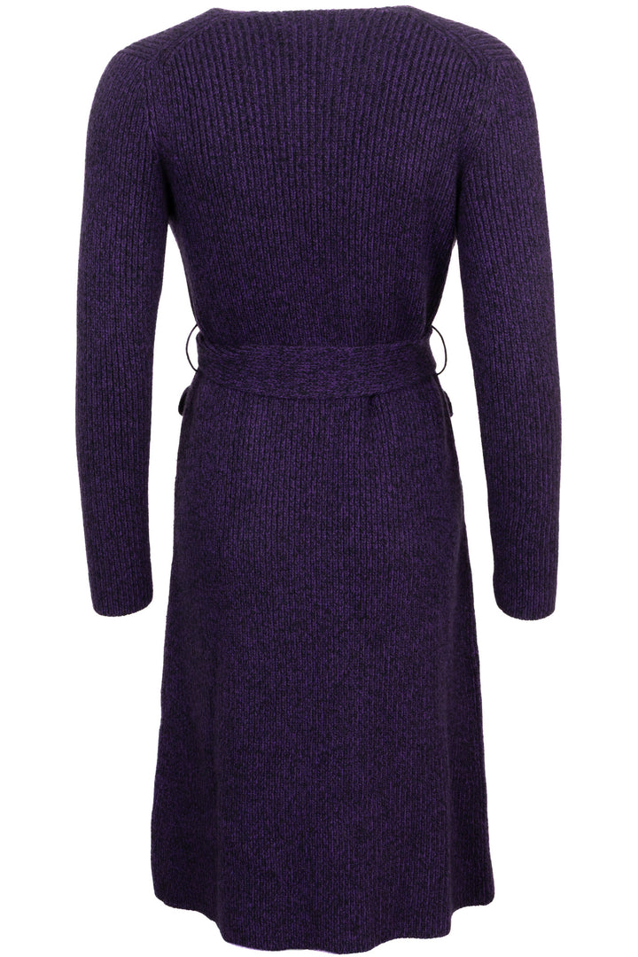 Cardigan PRADA ceinturé en laine violet