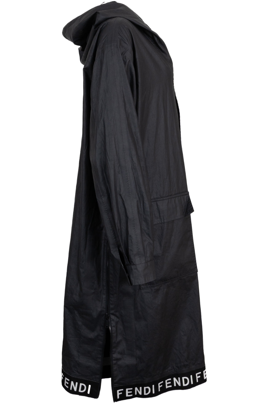 FENDI Reversible Rain Coat Cotton Black
