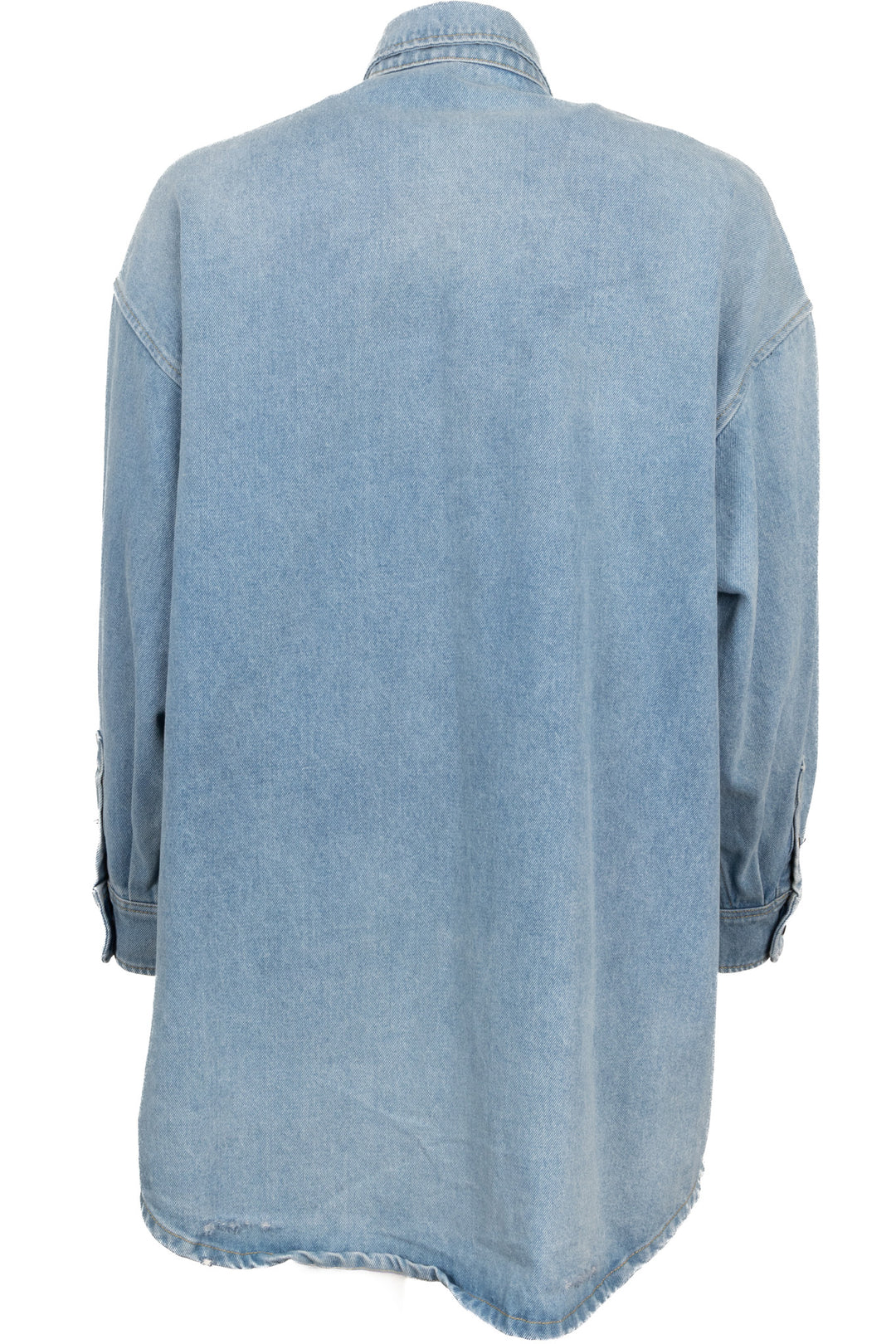 Chemise en jean PRADA Triangle effet vieilli bleu