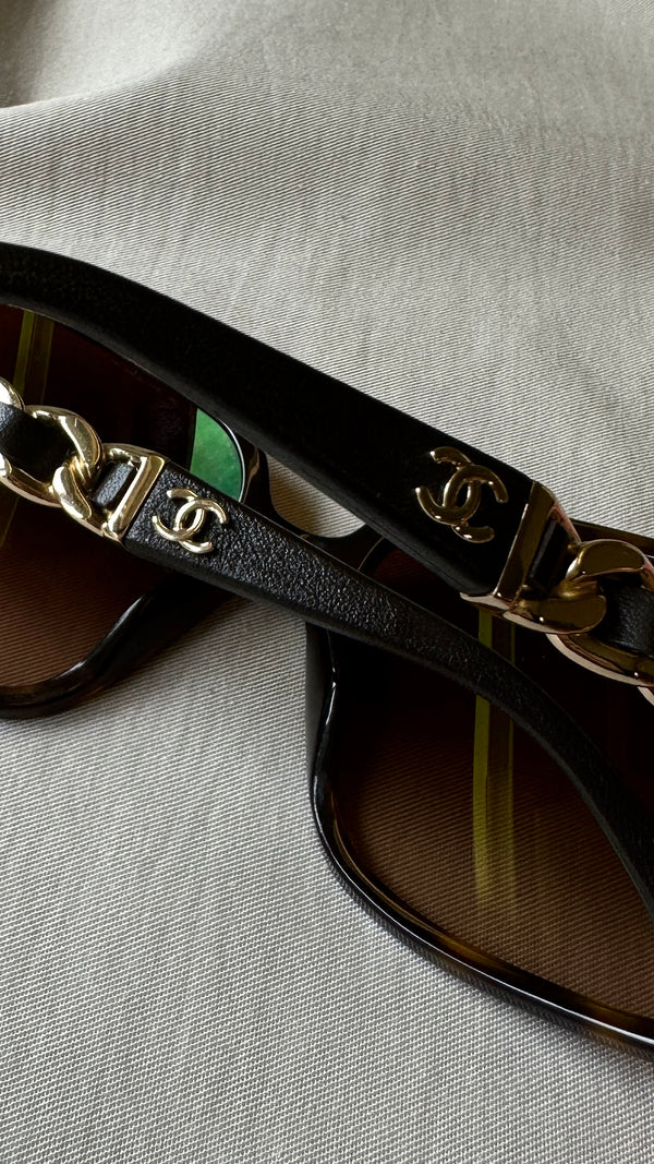 Lunettes de soleil CHANEL 5208-O Chain Marron