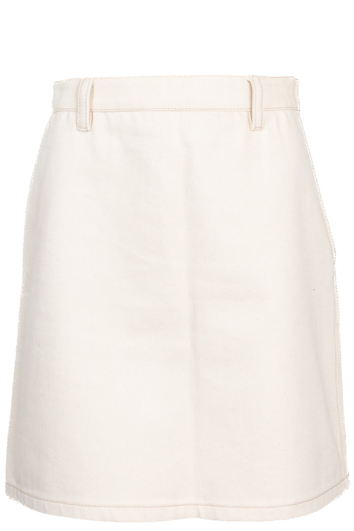 PRADA Triangle Skirt Denim Ivory