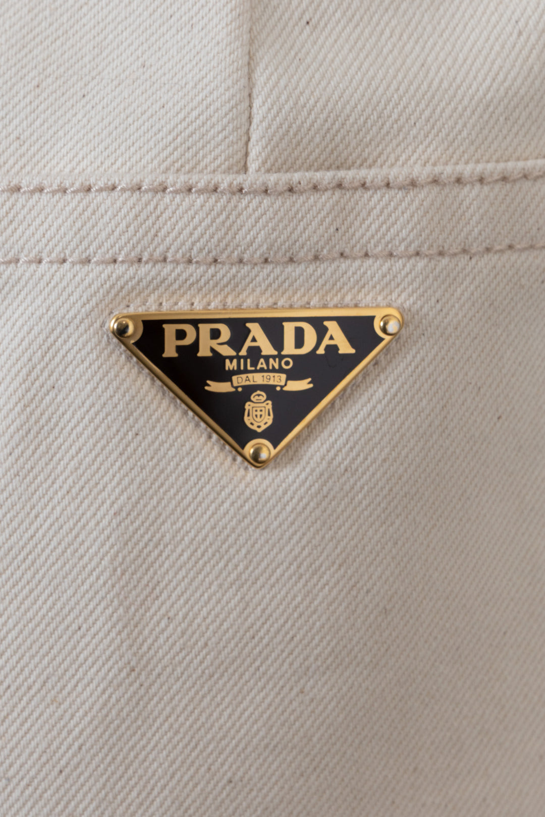 PRADA Triangle Skirt Denim Ivory