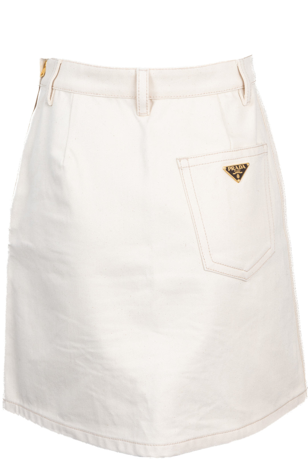 PRADA Triangle Skirt Denim Ivory