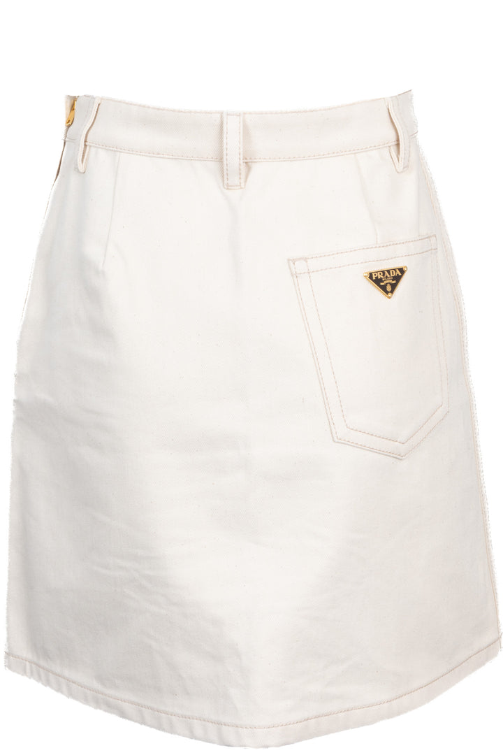 PRADA Triangle Skirt Denim Ivory