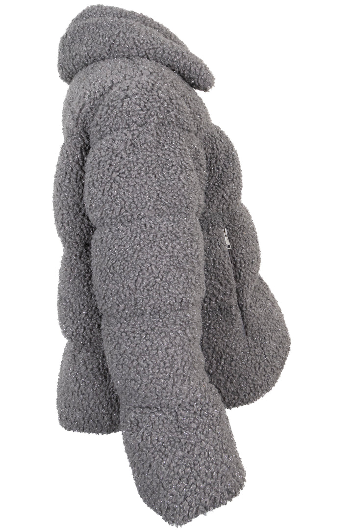 Doudoune MONCLER Barbot en lurex gris