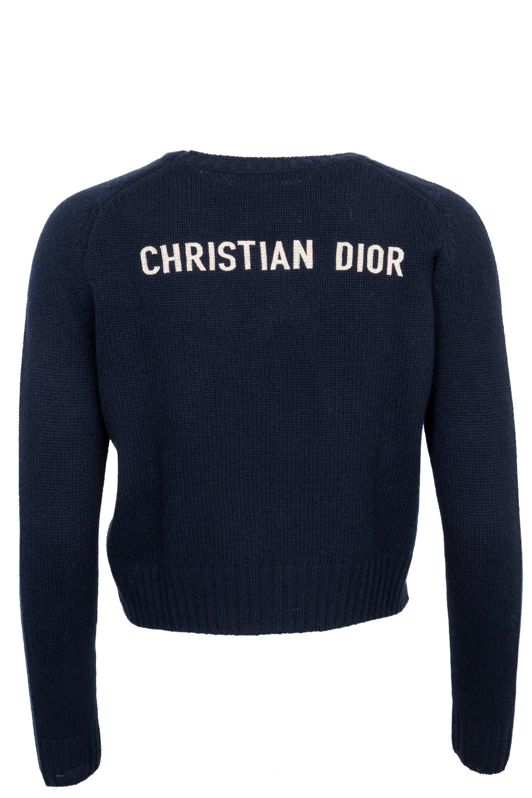 CHRISTIAN DIOR Back Logo Knit Cashmere Navy