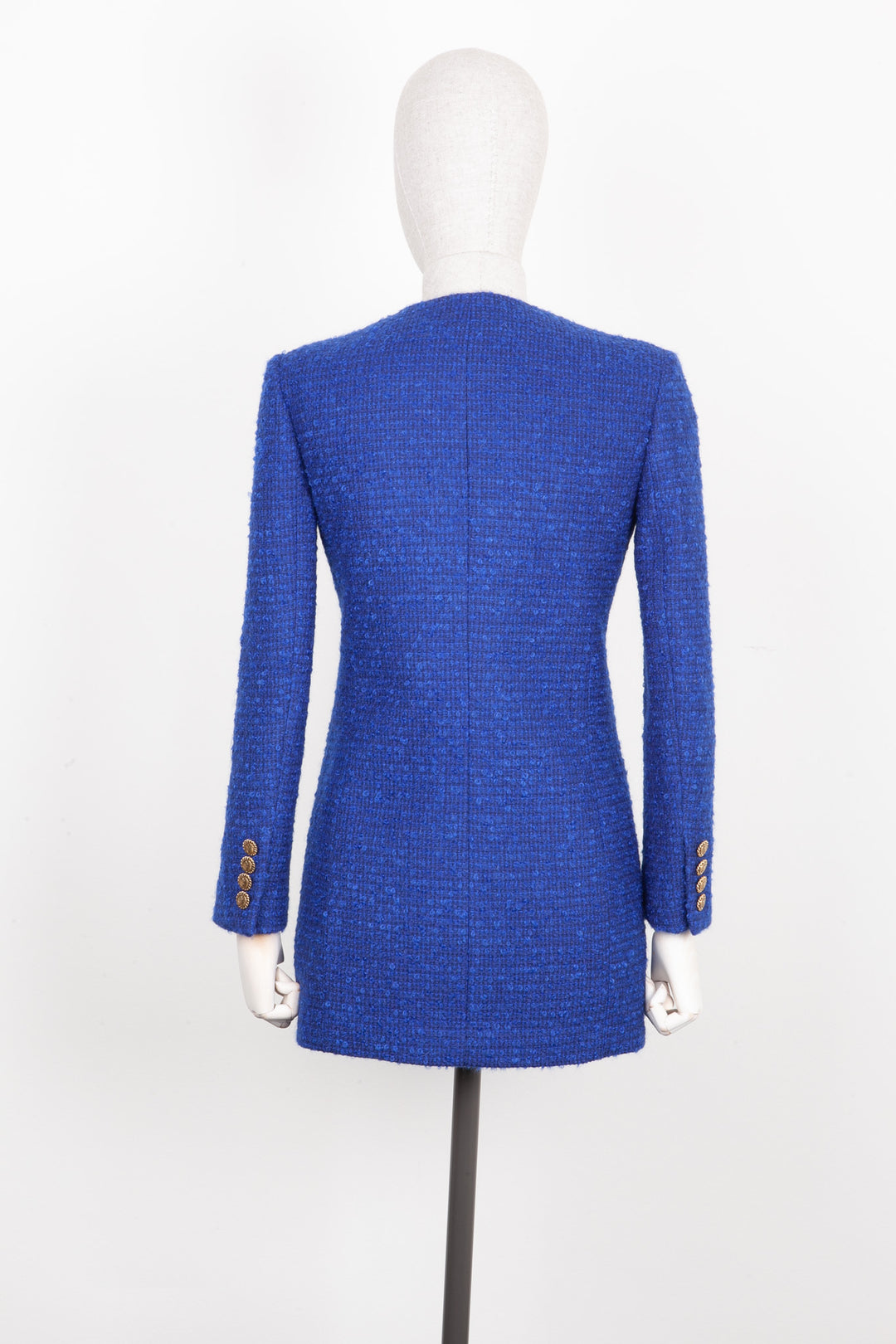 SAINT LAURENT Tweed Jacket Blue