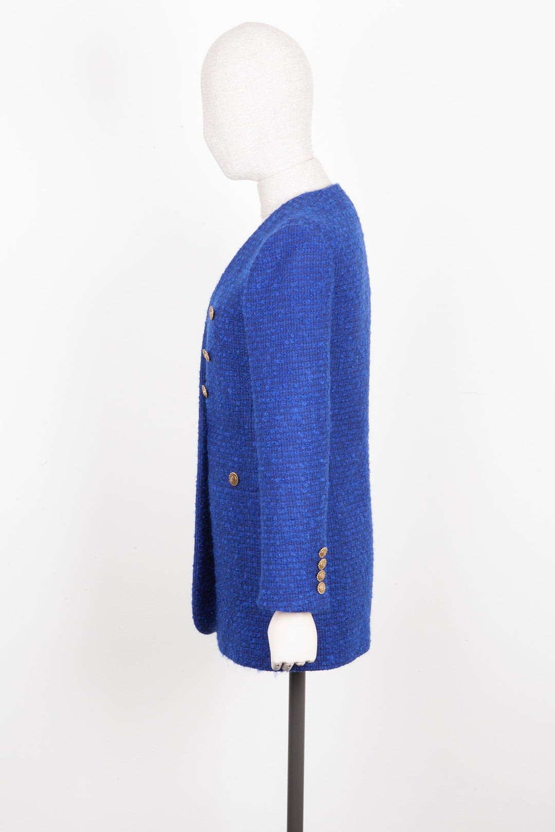 SAINT LAURENT Tweed Jacket Blue