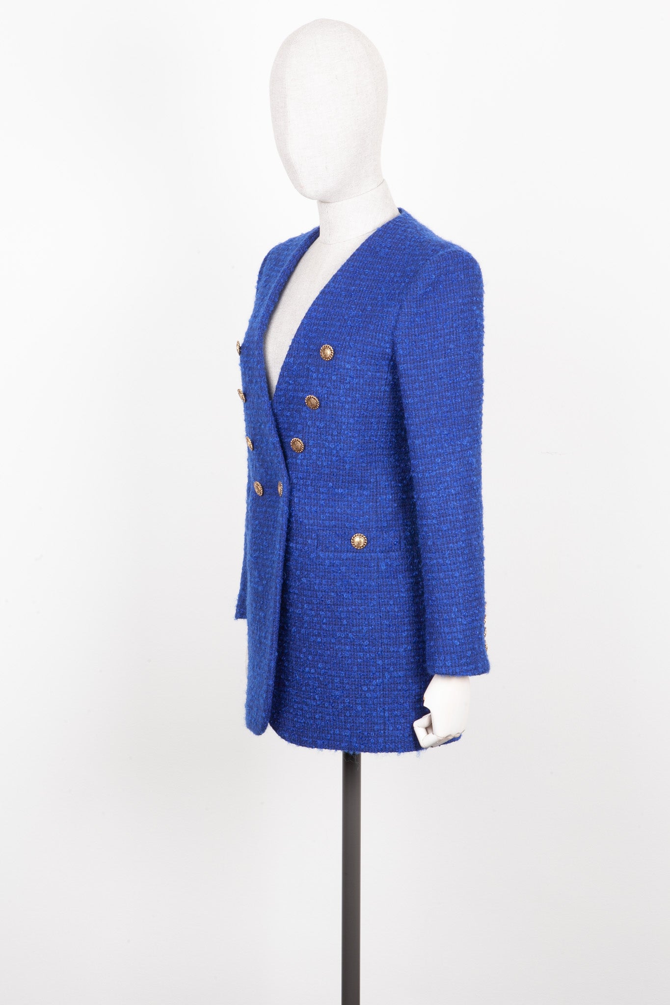 SAINT LAURENT Tweed Jacket Blue – REAWAKE