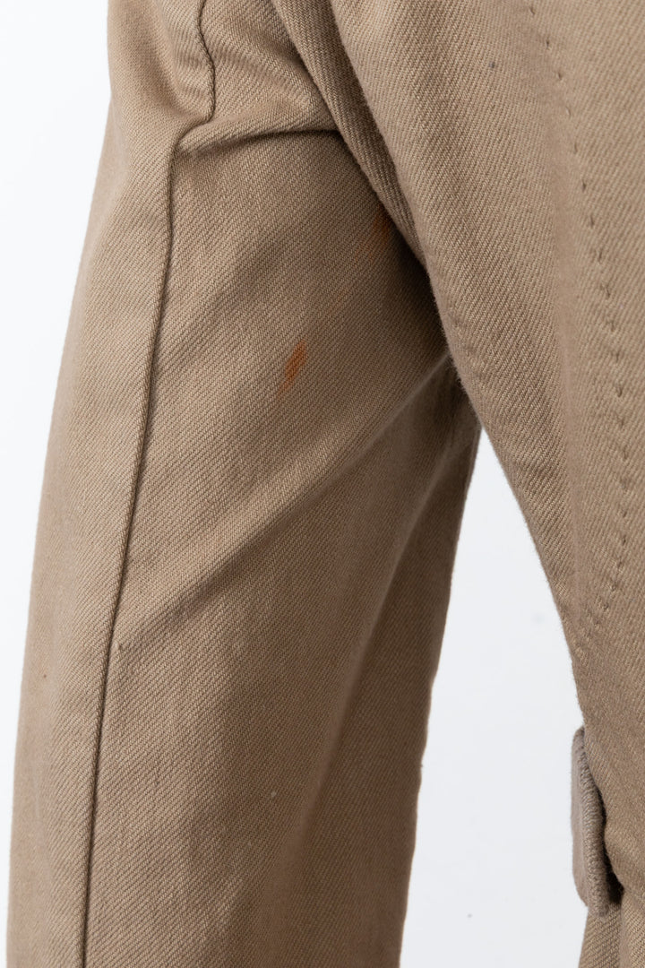 MIU MIU Vintage Runway Trench Coat with Fur Detail in Camel Cotton