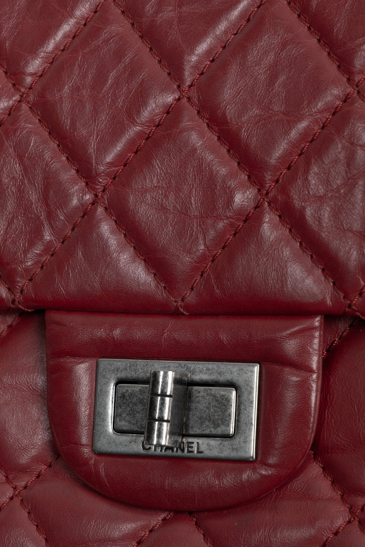 CHANEL Large 2.55 Reissue Crossbody Bag Leather Red