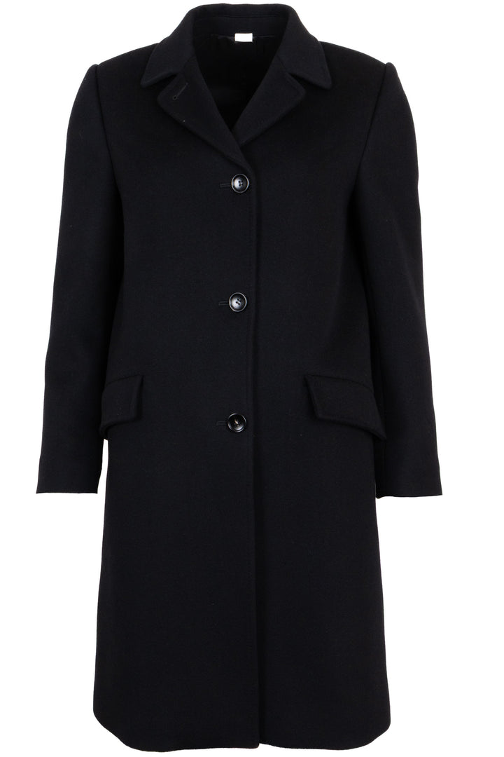 GUCCI Single-Breasted Short Wool Coat Black