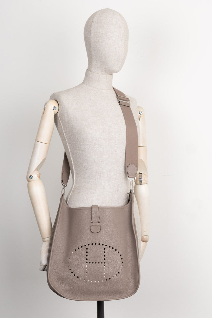 HERMÈS Evelyne GM Togo Gris Asphalte