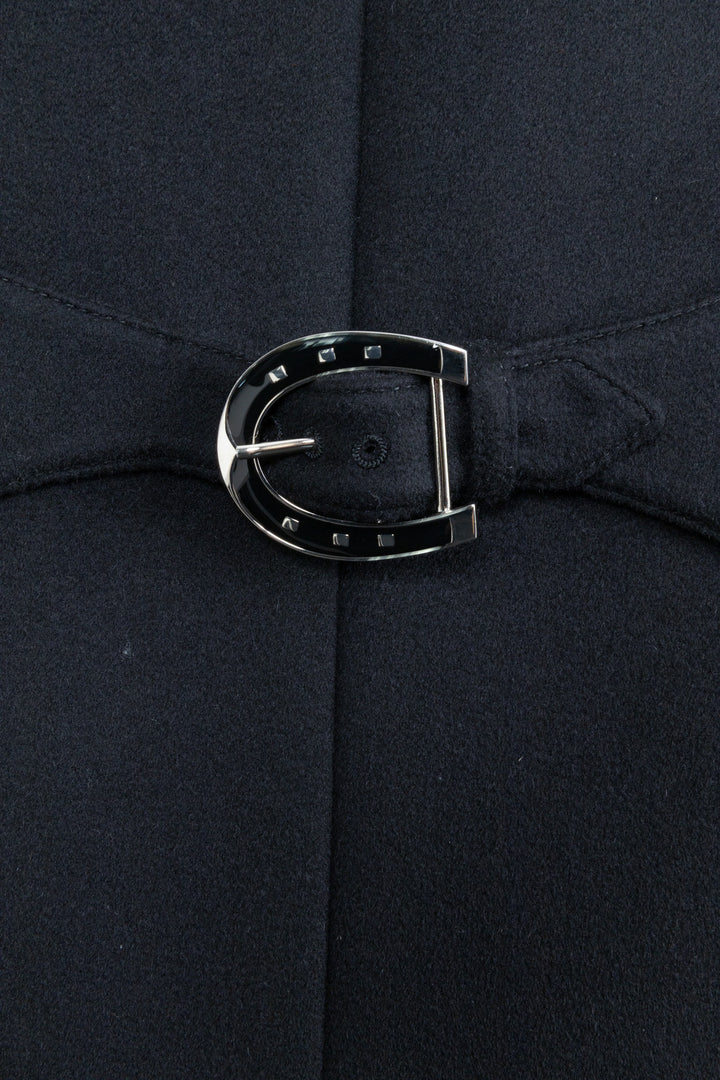 GUCCI Single-Breasted Short Wool Coat Black