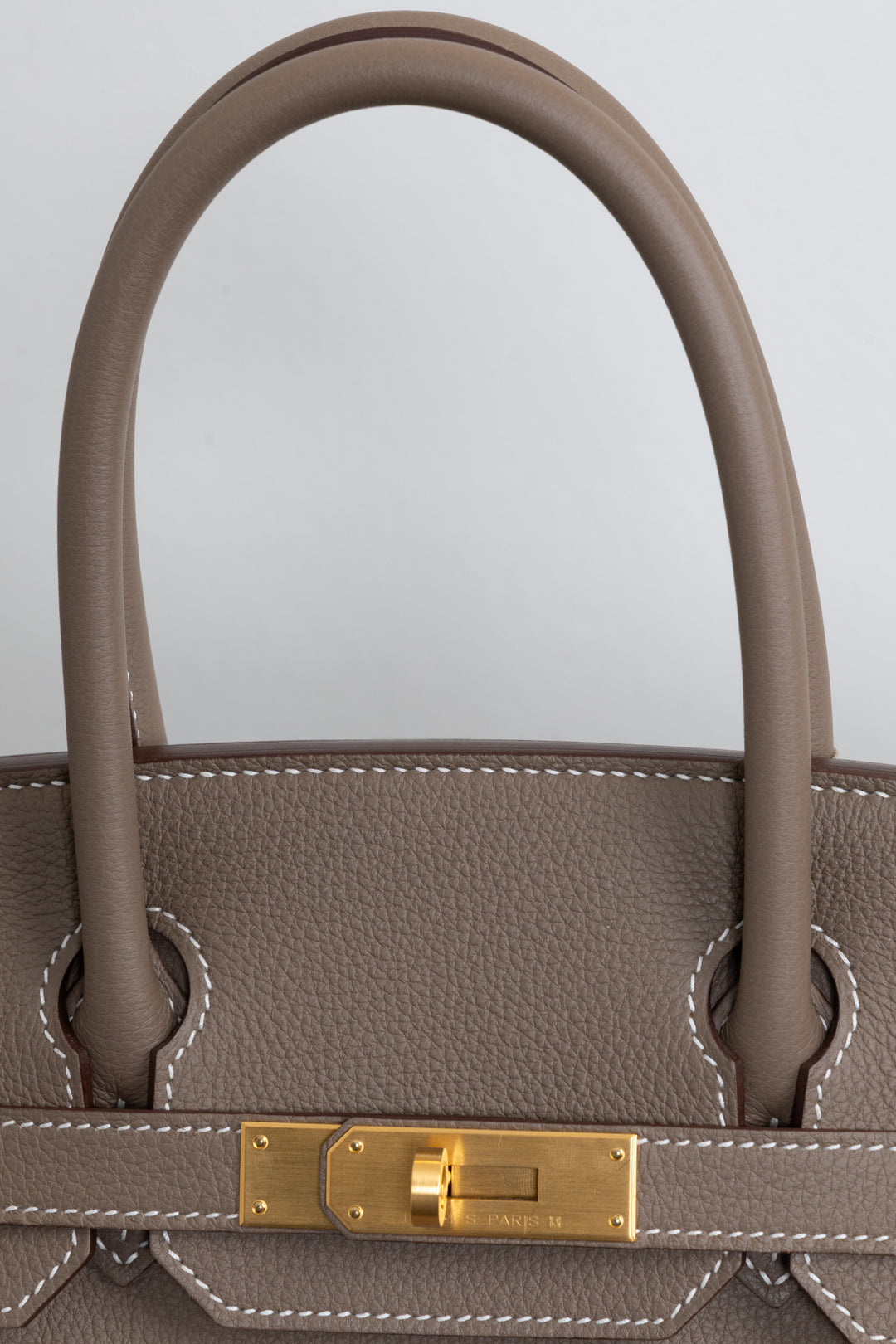 HERMÈS Birkin 30 Retourne Permabrass Togo Etoupe