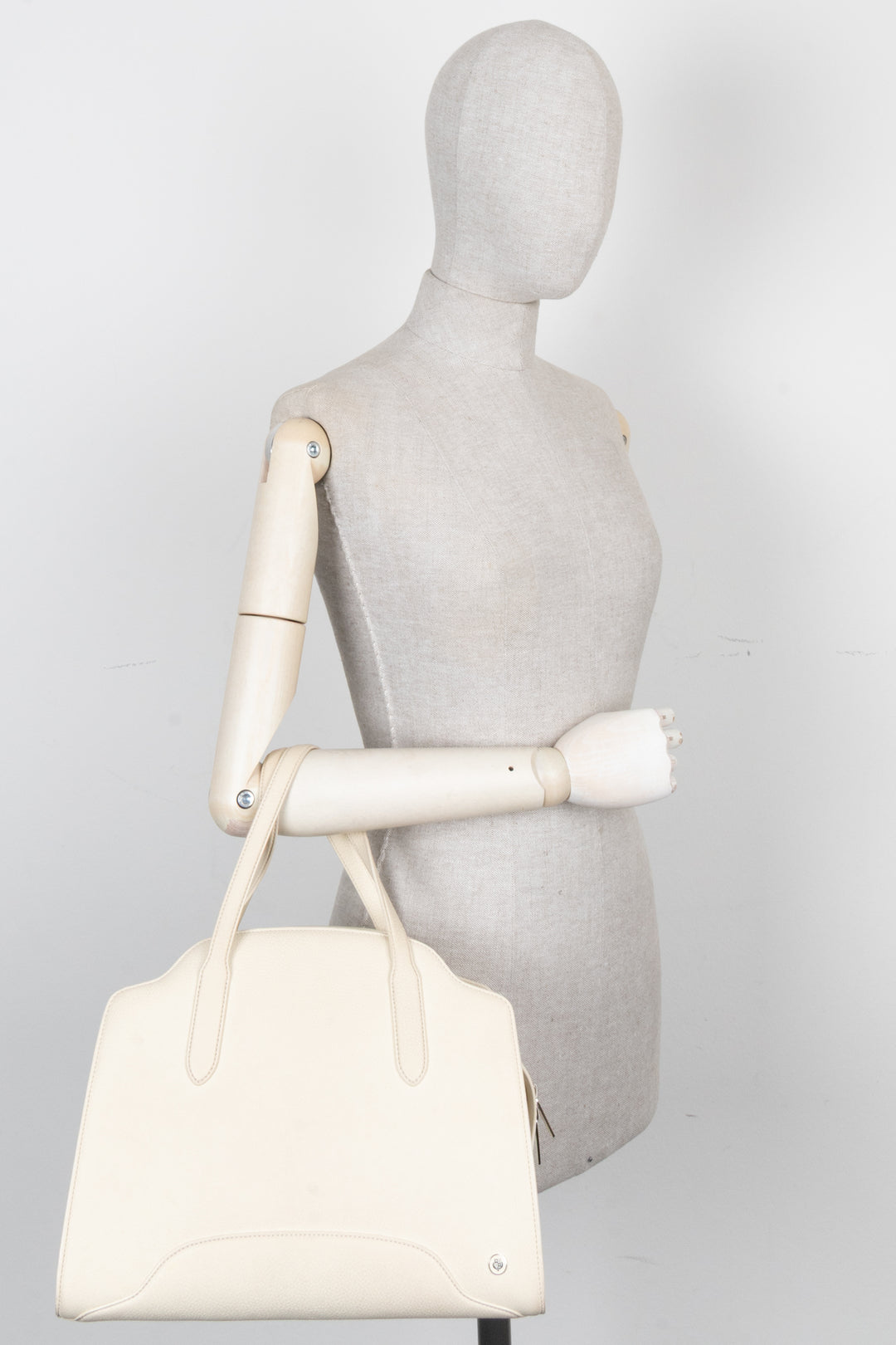 LORO PIANA Medium Sesia Hand Bag Off-White