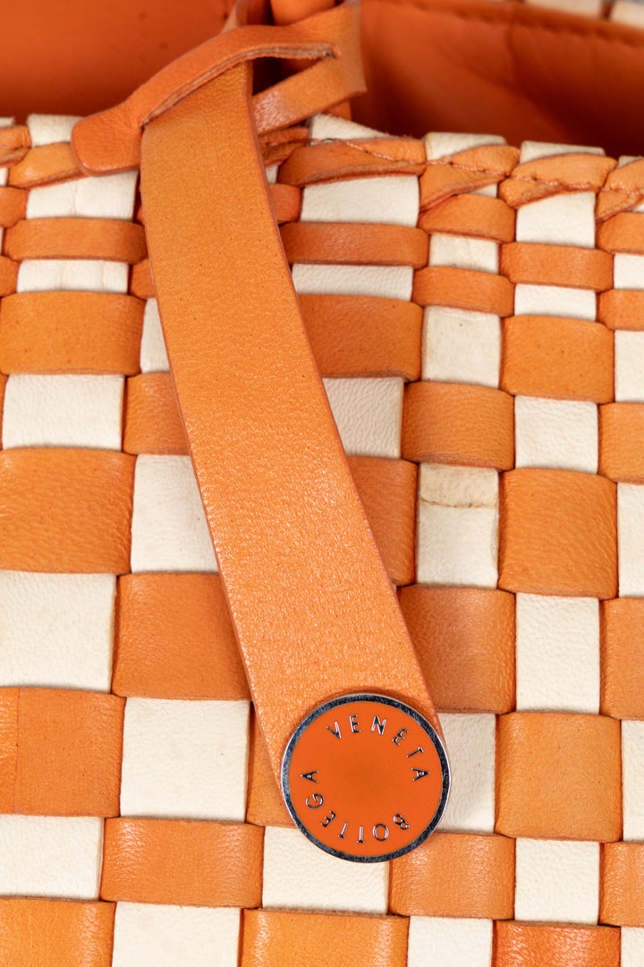 BOTTEGA VENETA Sac cabas Intrecciato Orange