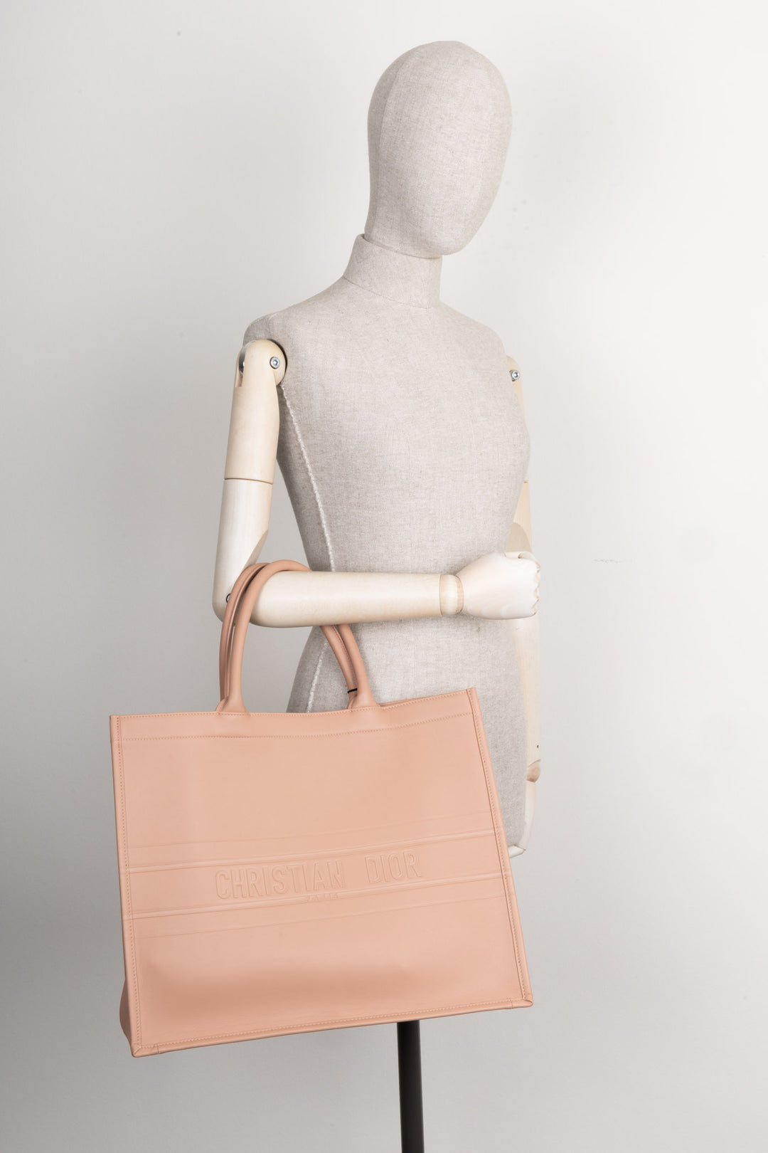 CHRISTIAN DIOR Calfskin Embossed Book Tote Rose Des Vents – REAWAKE