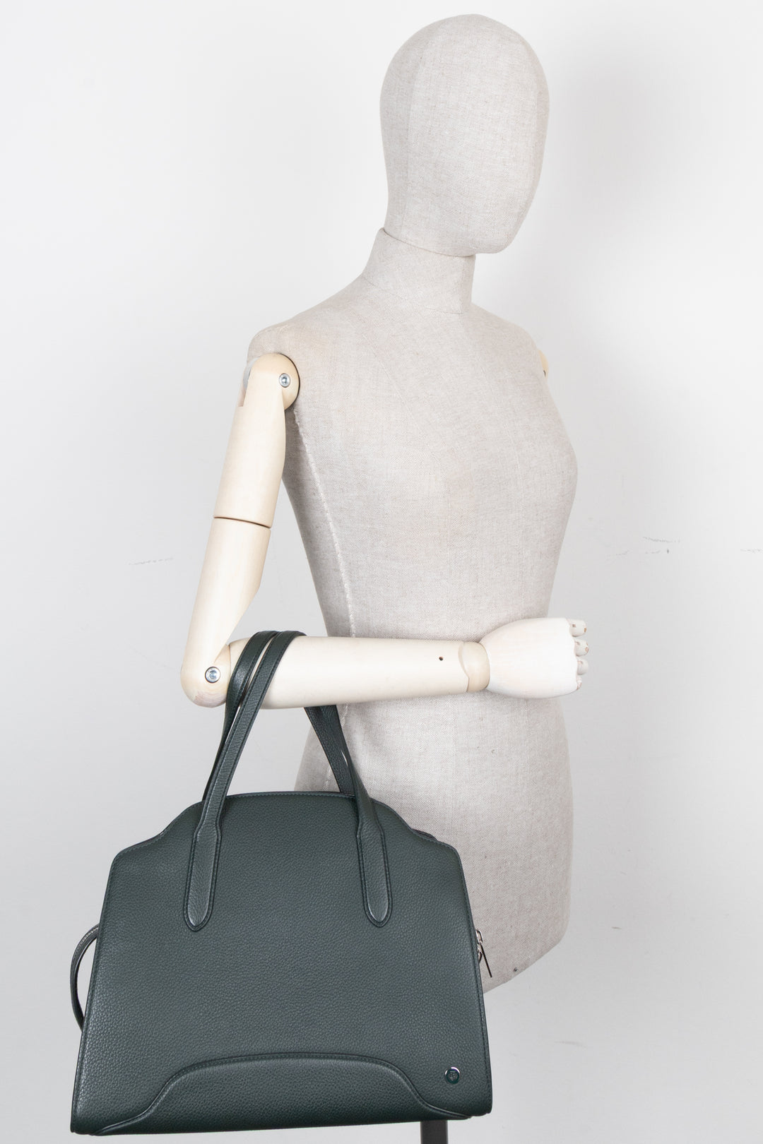 LORO PIANA Medium Sesia Hand Bag Moss Green