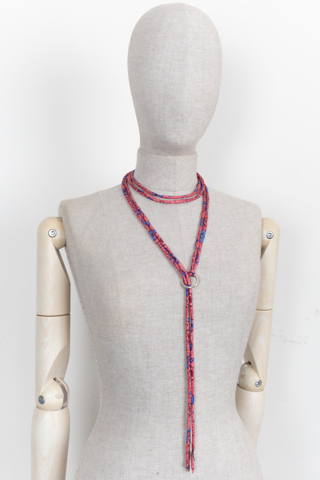 UNFOLD Hermès Silk Necklace Silver