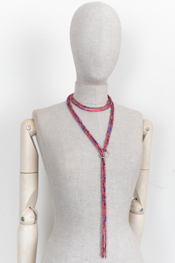 UNFOLD Hermès Silk Necklace Silver