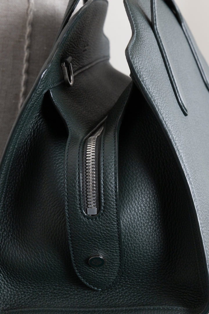 LORO PIANA Medium Sesia Hand Bag Moss Green