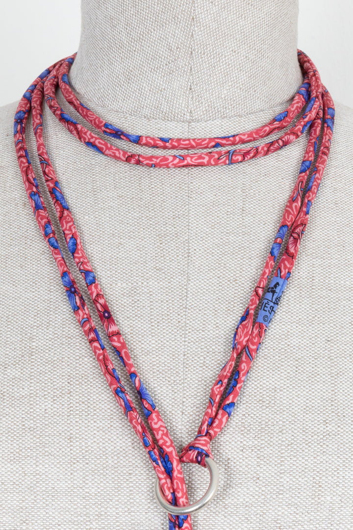 UNFOLD Hermès Silk Necklace Silver
