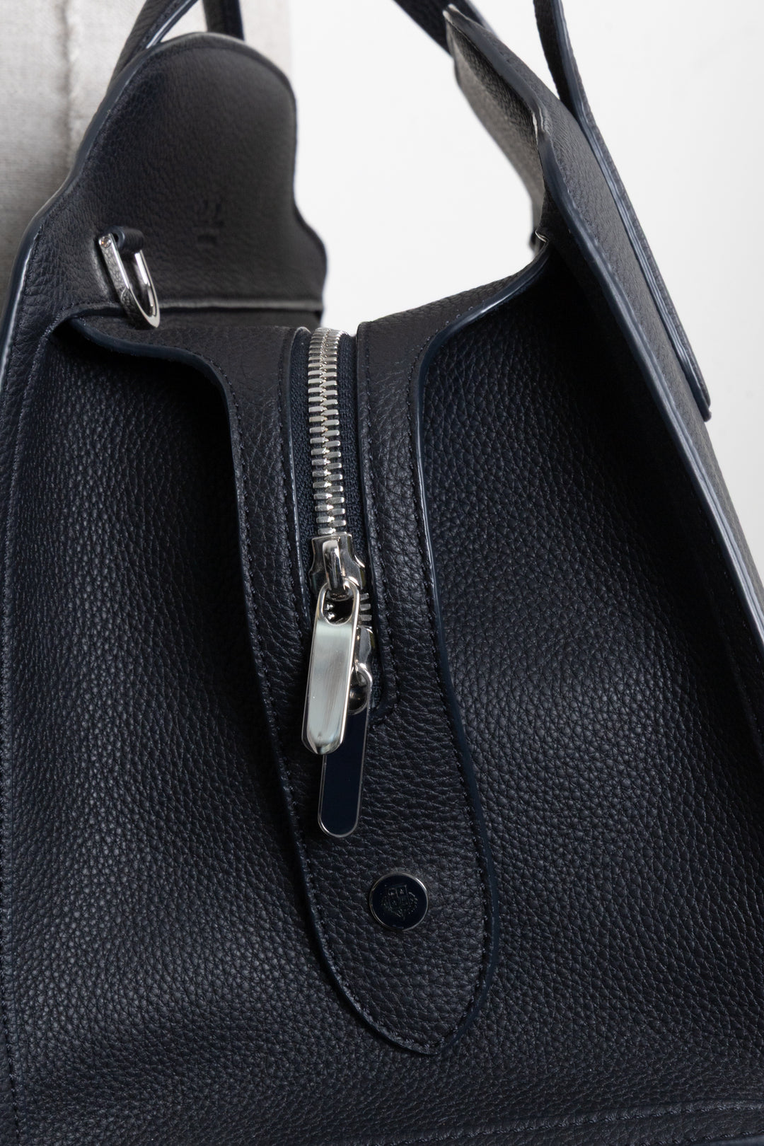 LORO PIANA Medium Sesia Hand Bag Navy