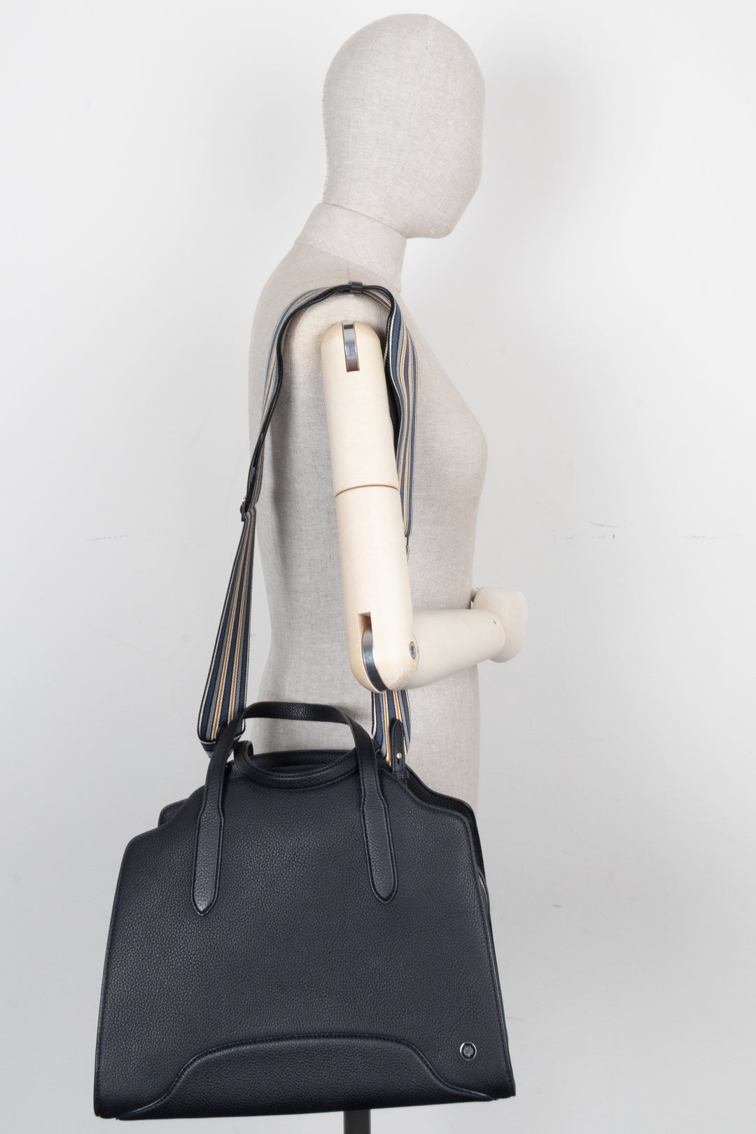 LORO PIANA Medium Sesia Hand Bag Navy