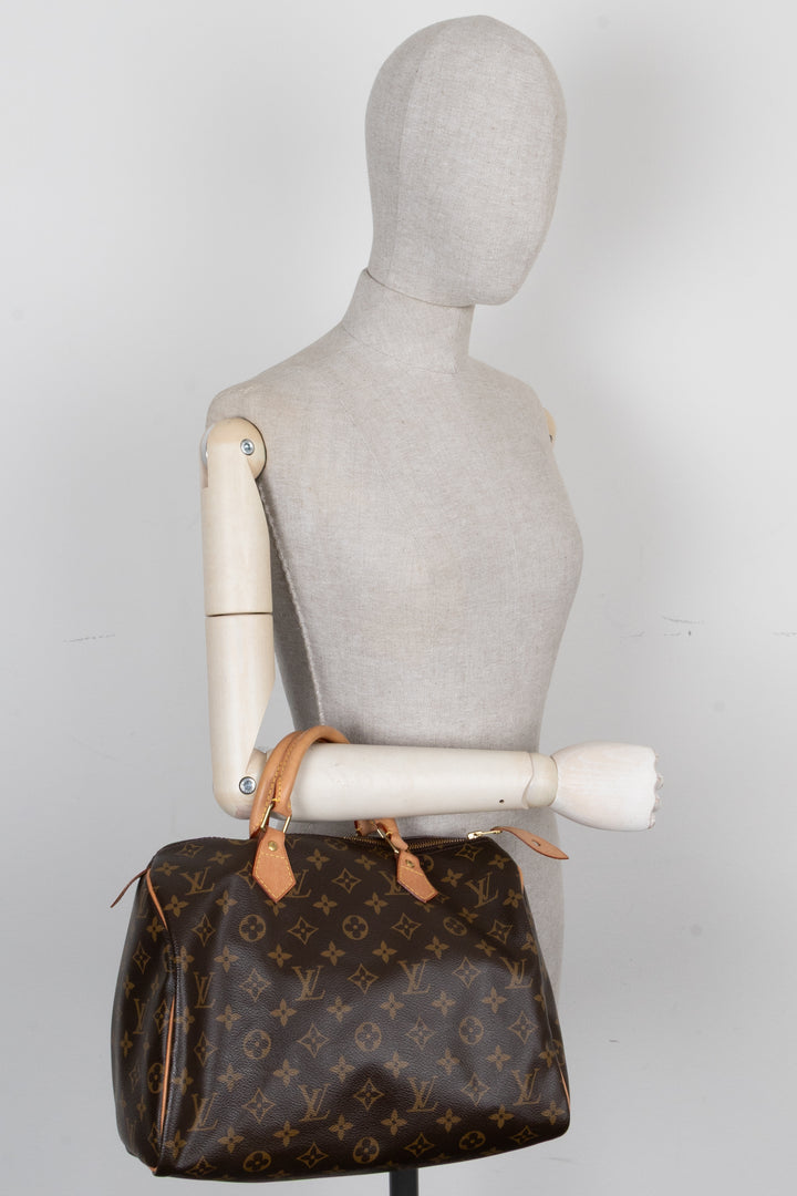 Sac à main LOUIS VUITTON Speedy 30 en toile MNG
