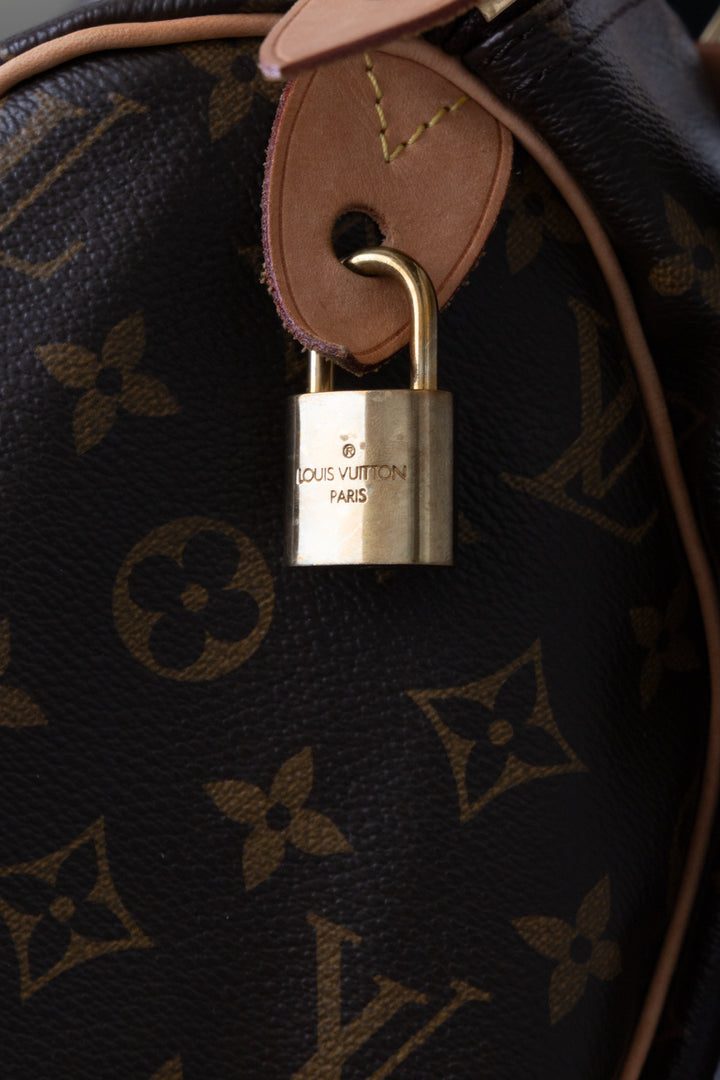 Sac à main LOUIS VUITTON Speedy 30 en toile MNG