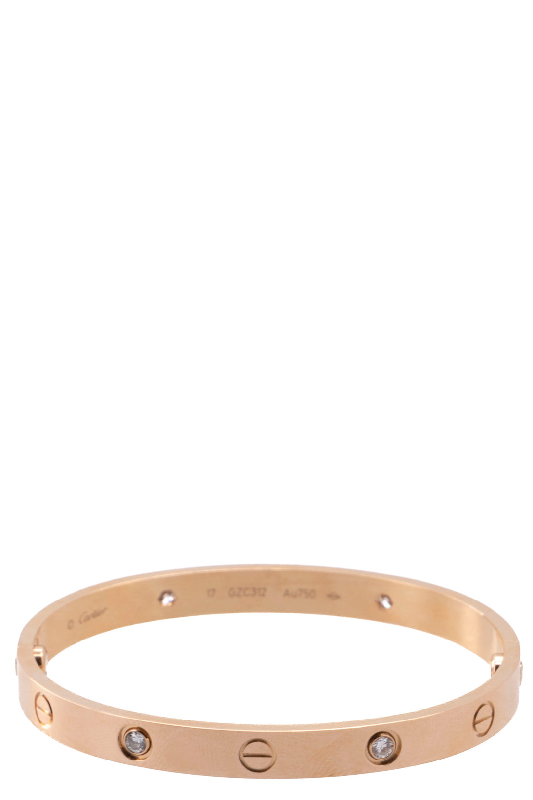 Bracelet Love CARTIER en or rose 18 carats, 4 diamants