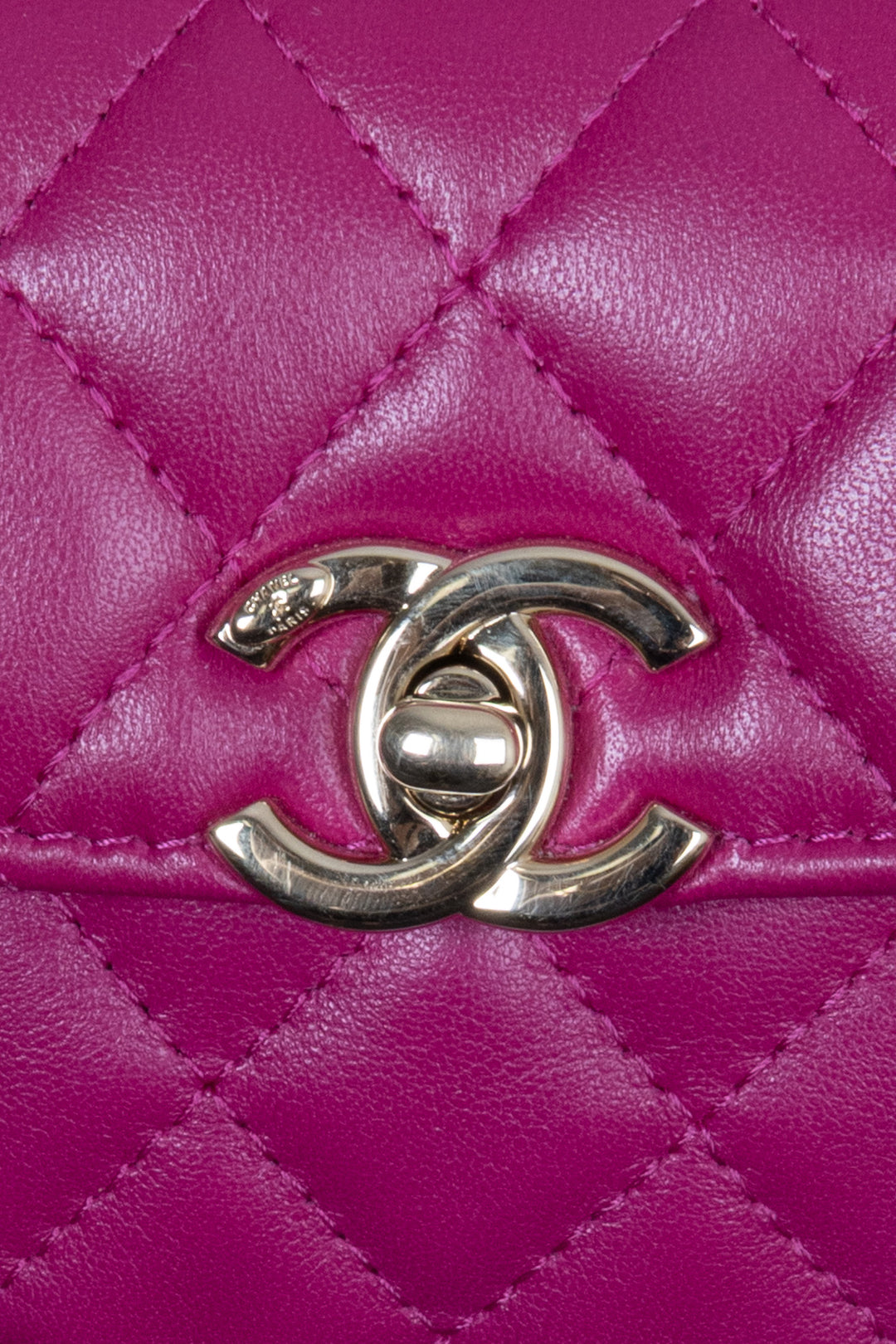 CHANEL Double Waist Bags Belt Tweed Leather Pink