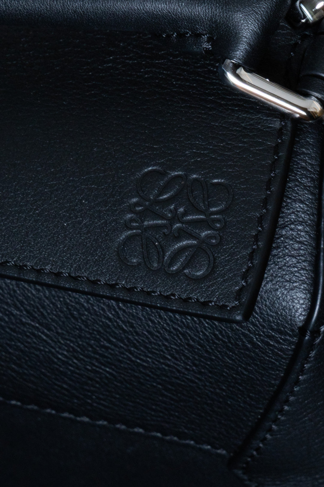 LOEWE Mini Puzzle Bag Black Leather Black