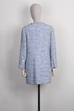 CHANEL Tweed Coat Blue 19C