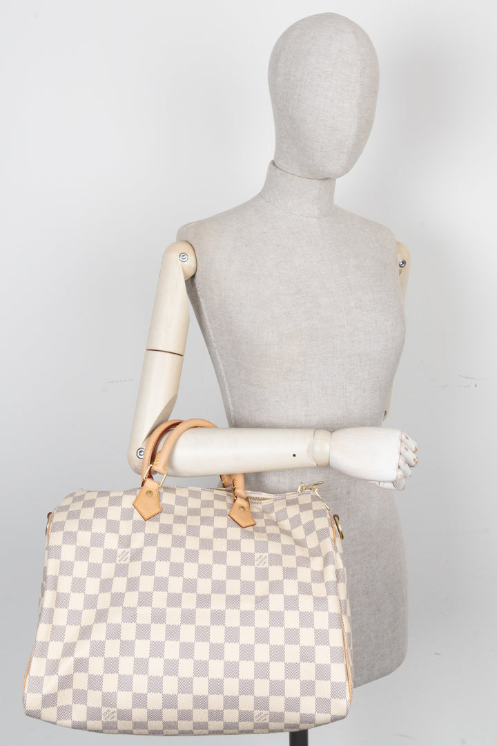 LOUIS VUITTON Speedy 35 Bandouliere Damier Azur