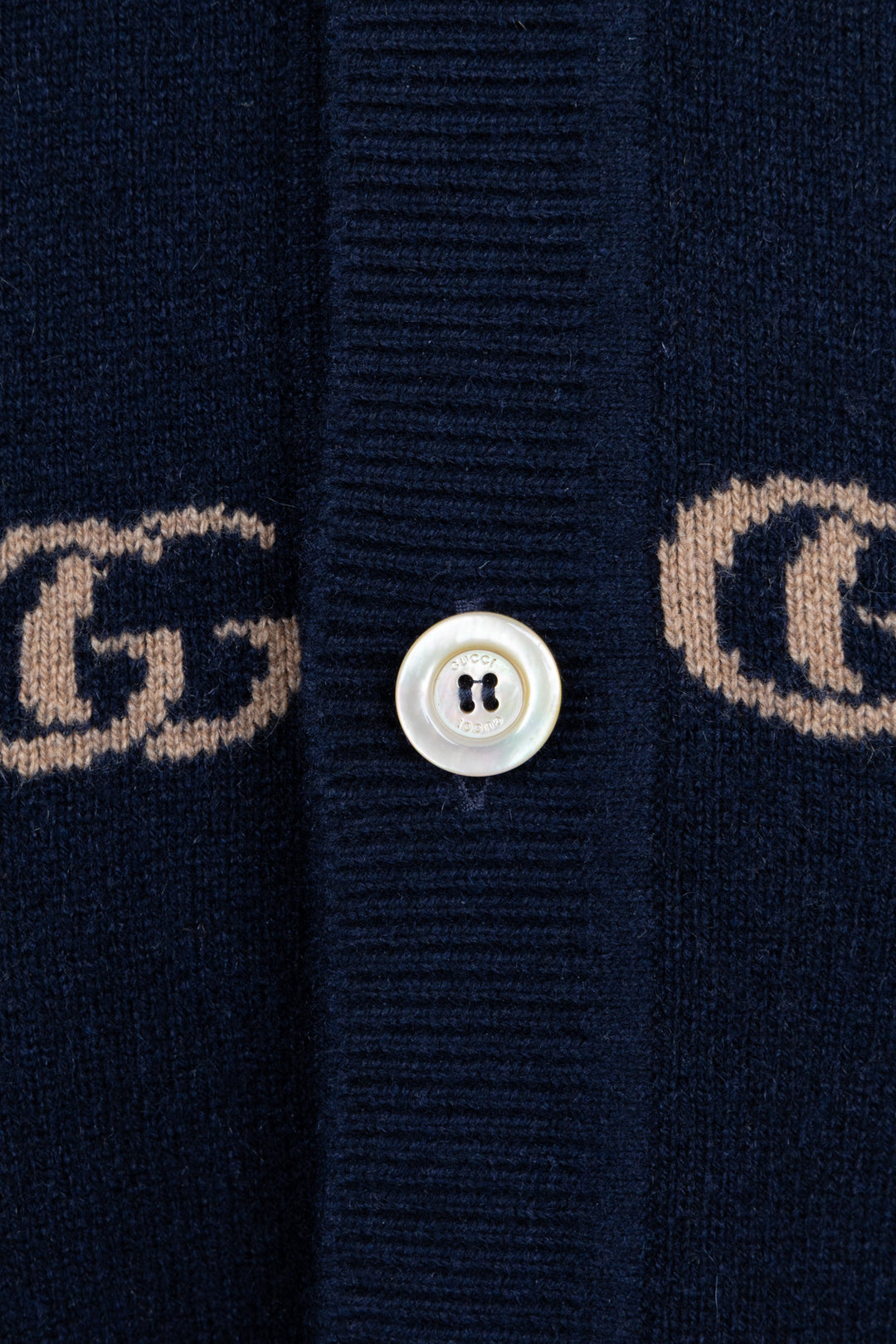GUCCI GG Cardigan Cashmere Navy