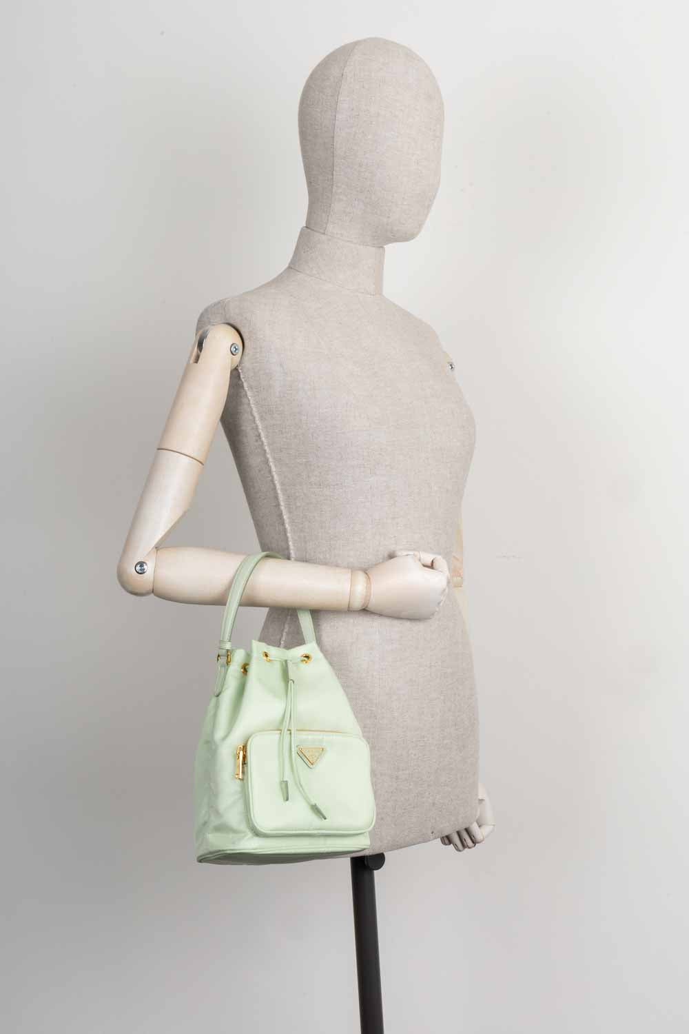 PRADA Pastel green Re-nylon bucket bag PRADA Pastel green Re-nylon bucket bag