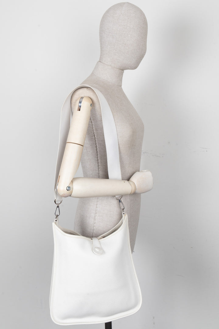 HERMÈS Evelyne PM Clemence Blanc