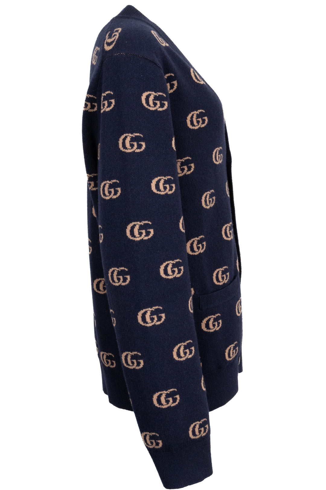 GUCCI GG Cardigan Cashmere Navy
