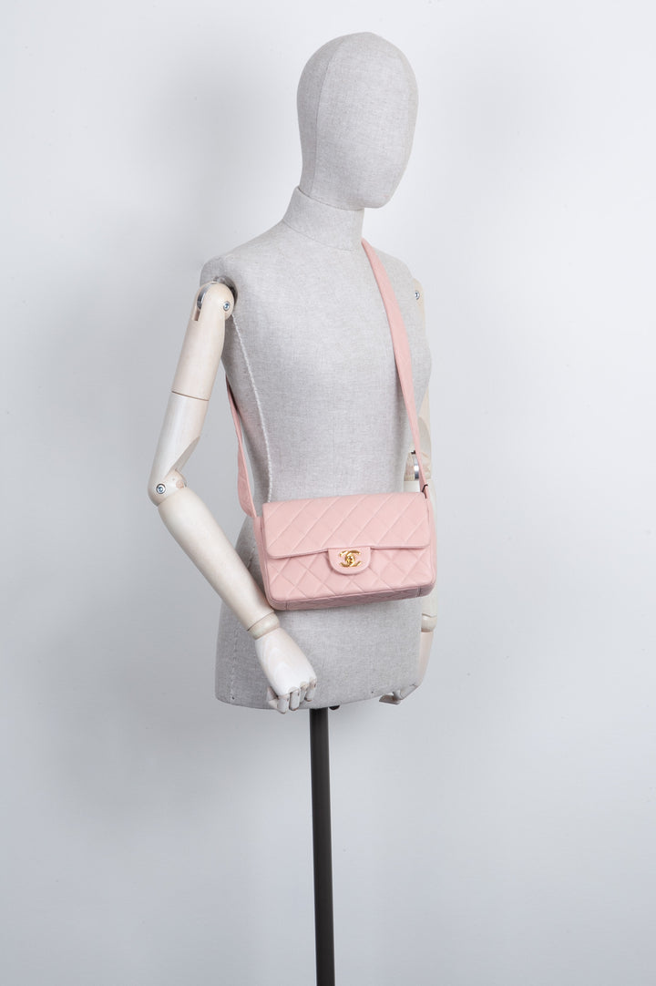 CHANEL Quilted Shoulder Bag Pink