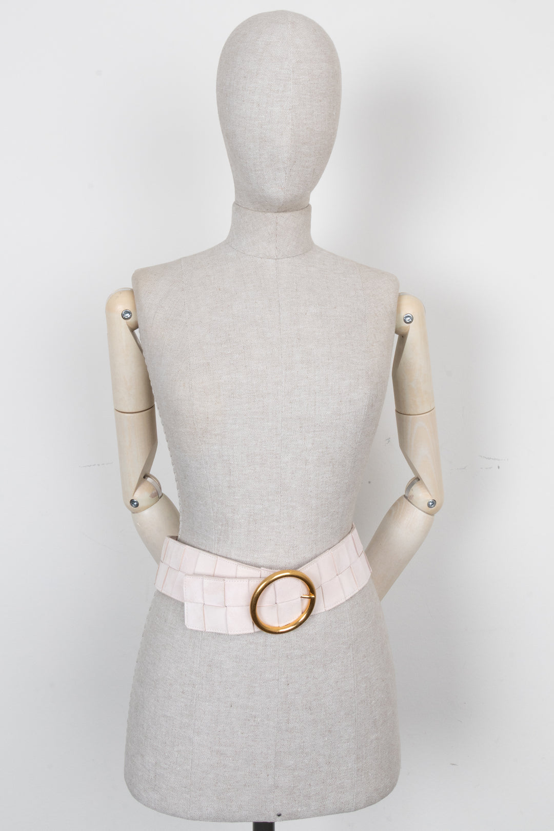 BOTTEGA VENETA Ceinture Intrecciato Suède Rose