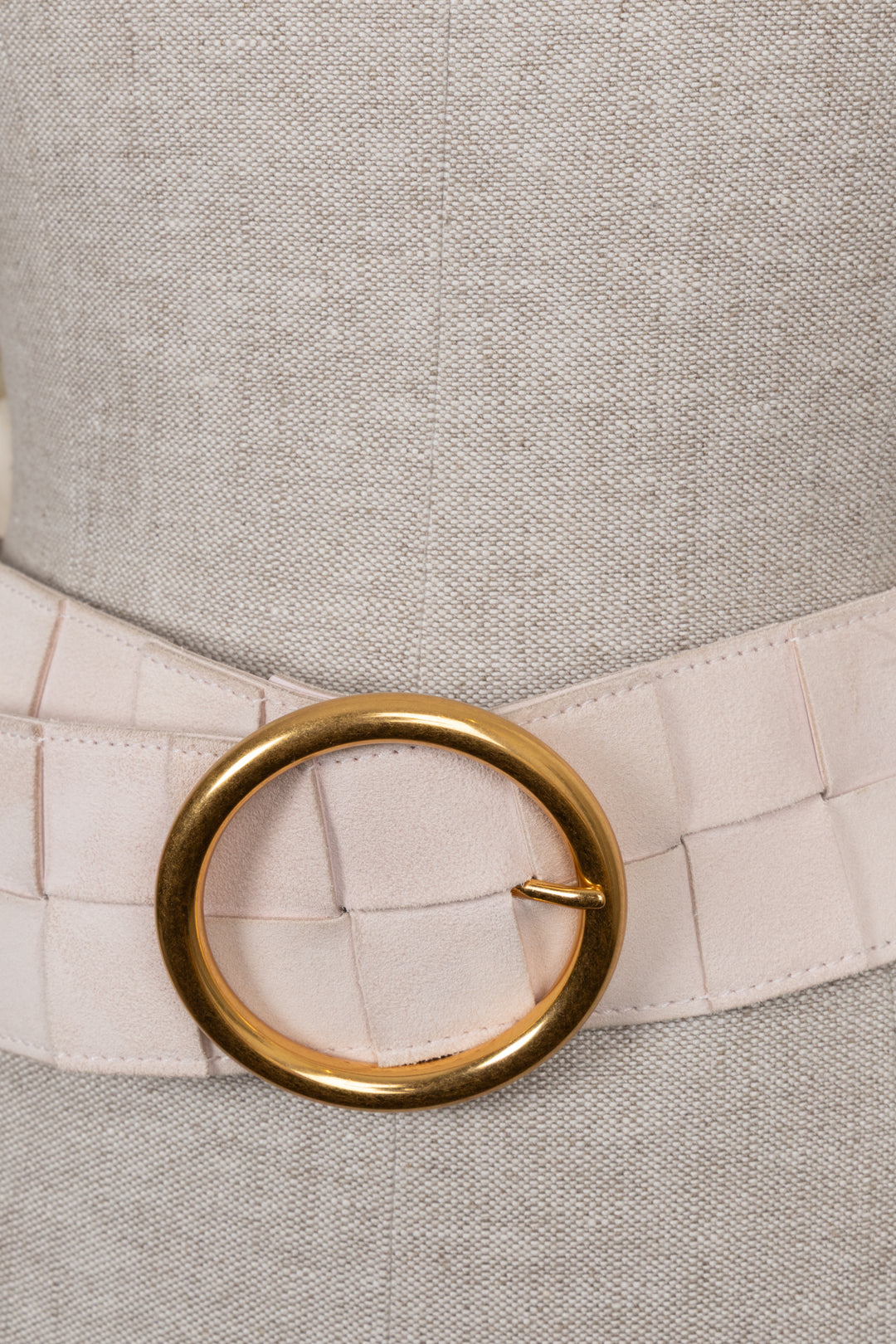 BOTTEGA VENETA Ceinture Intrecciato Suède Rose