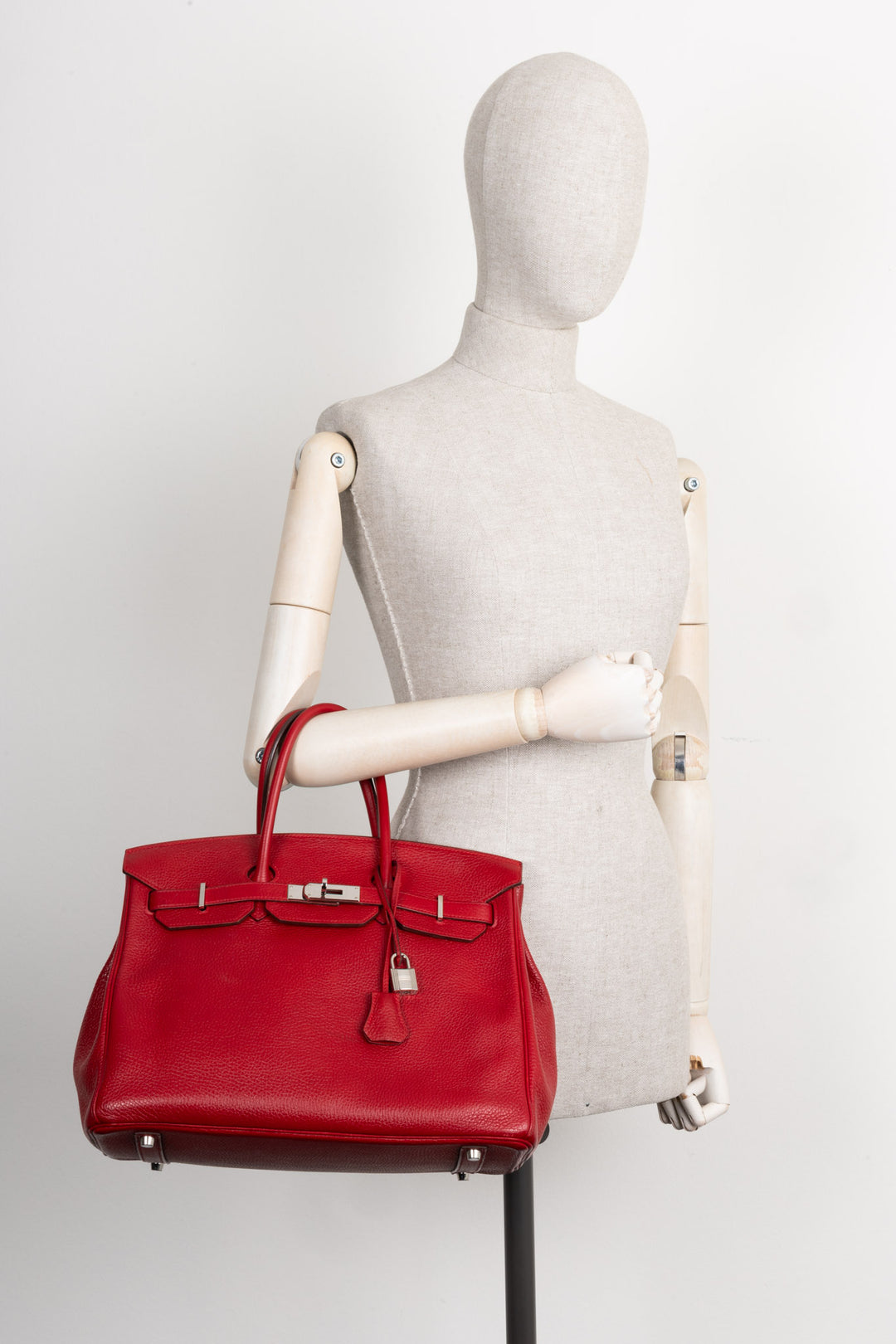 HERMÈS Birkin 35 Clemence Rouge Garance