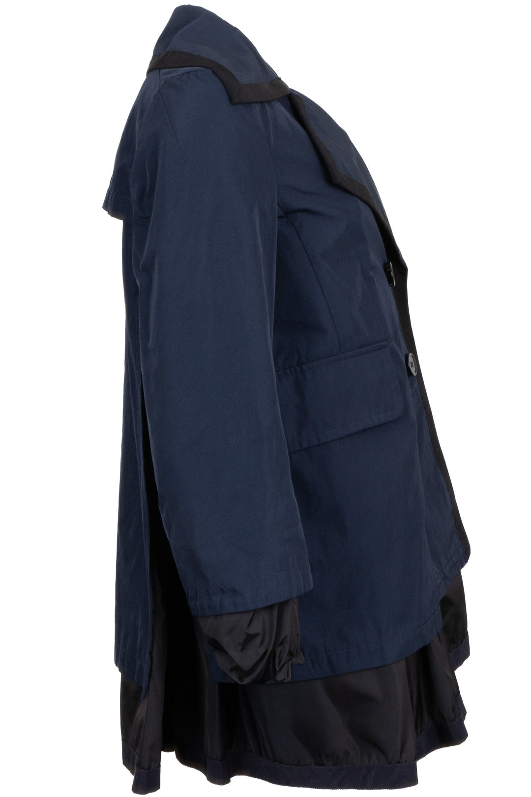 MONCLER Bernice Double Breasted Jacket Nylon Blue