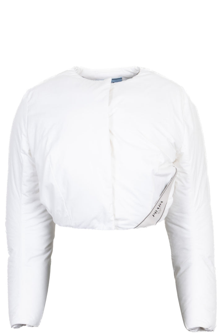 PRADA Cropped Pillow Jacket Cotton White