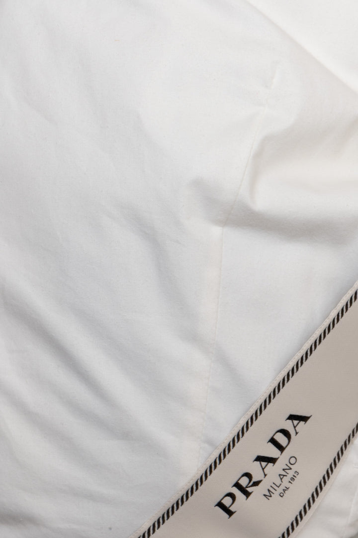PRADA Cropped Pillow Jacket Cotton White