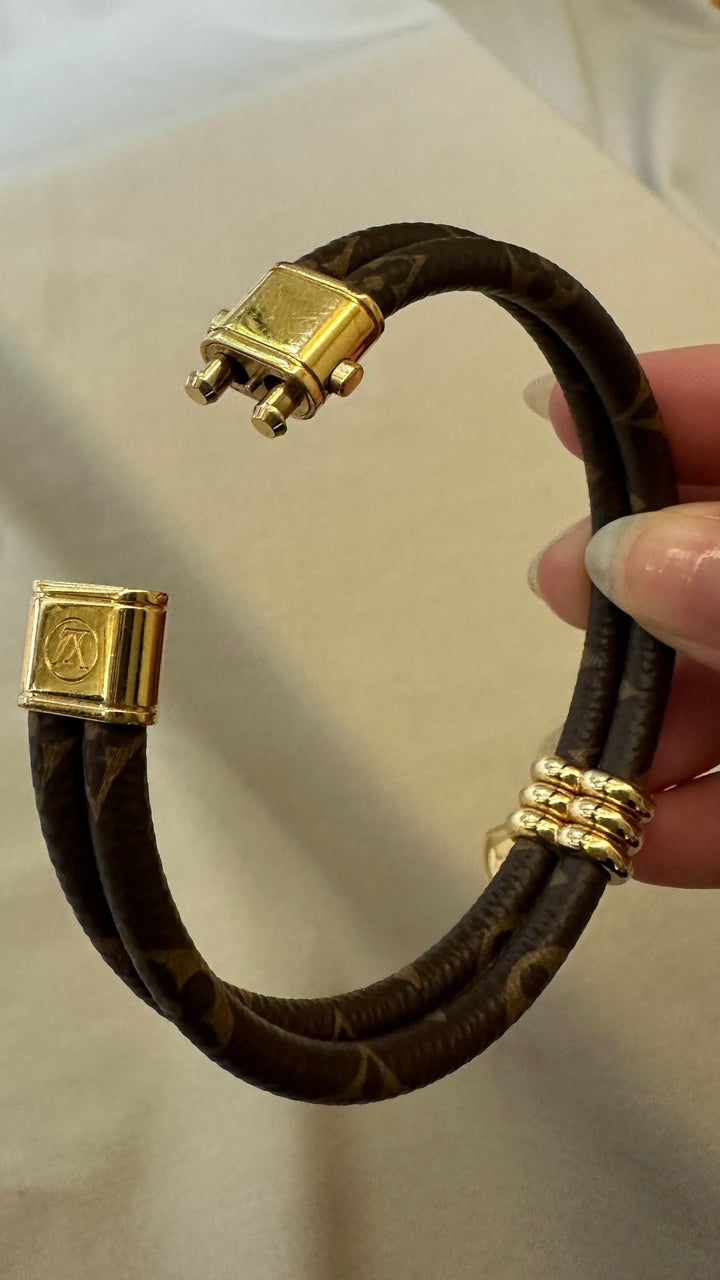 LOUIS VUITTON Keep It Twice MNG Canvas Bracelet