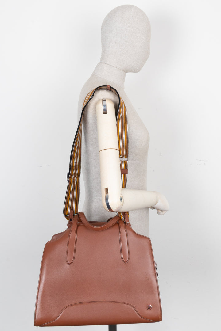 LORO PIANA Medium Sesia Hand Bag Brown